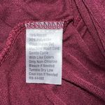 Wonderly Womens V-neck Long Sleeve Tee Split Hem Plus Size 1X Maroon Top Shirt Photo 3