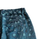Tsumori Chiatso Cropped Length Slacks Pants Teal Print Trousers Size 10 Women's Green Photo 7