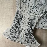 fab'rik Fab’rik Long Sleeve cream blouse with black Photo 4