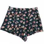 Forever 21 Green Pink Cream Floral Boho High Waisted Waist Rise Shorts JUNIORS S Photo 0