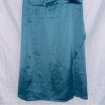 Lulus  Sleek Sweetheart Teal Green Satin Surplice Mini Dress size XL Photo 4