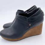 Dr. Scholl's What's Good Wedge Ankle Boots Women's Size 9.5 Black Faux Leather Photo 5