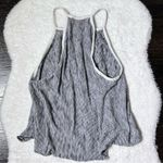 ZARA Knit Black and White Striped Halter Tank Top Photo 3