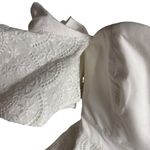 Caroline Constas Irene Ruffle Tiered Off Shoulder White Eyelet Mini Dress Size 4 Photo 6