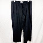 Abercrombie & Fitch Black White Pin Striped Pull On Wide Leg Pants Photo 1