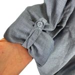 Andrea Jovine AJ 100% Cotton Lightweight Roll Tab Sleeve Button Up Shirt Size L Blue Size L Photo 3