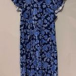 Gap Blue Floral Print Short Sleeve Dress Photo 0