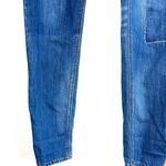 American Eagle Medium Wash Button Fly Destructed Tomgirl Jeans 2 X-long Photo 4