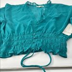 Lily Star  Teal Blouse with Ruffle Details Photo 13