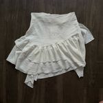 ZARA NWT WHITE RUFFLED ASYMMETRICAL MINI SKIRT Photo 1
