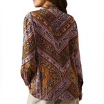 Farm Rio Anthropologie x Bandana Paisley Bandana Print Button Up Top Size Medium Photo 1