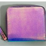 Purple Metallic Iridescent Holographic Zipper Wallet Cardholder Bag 💜✨ Photo 0