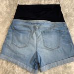 Isabel Maternity  Over Belly Denim Jean Shorts Sz Midi Sz 4 Photo 1