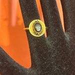 VTG 1/20 12K Gold Filled Filigree Ring | Black Onyx Cabochon Size 8 Photo 6