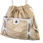 VTG 70s Retro Fall Leaves Tan Nylon Shoulder Bag Canvas Strap Women’s Medium Bag Photo 2