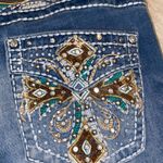 Vintage y2k Westfield Eagle Embellished Straight Leg Jeans rhinestone touches Blue Size undefined Photo 7