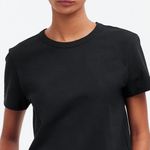 Madewell  The Perfect Crewneck Tee Allday Jersey in Jet Black, Size XXS Photo 2