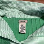 IZOD Faux Layer Collared Sweater Womens Small Green Striped Vintage Y2K Photo 3
