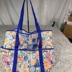 No Boundaries  Mesh Beach Tote Bag with Towel Straps Multicolor Large Photo 3