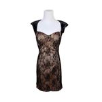 Guess  Claudia Black Lace Sleeveless Sheath Dress 6 Velvet Sexy‎ Party Lacy Photo 2