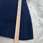 See By Chloe Sweater Womens 6 Navy Wool Blend Textured Chunky Fisherman Tunic Photo 12