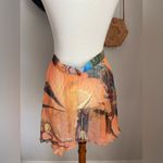 Nicole Miller Dinosaur Sheer Wrap Skirt, Size Medium Photo 1