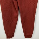 Lands' End  Womens M Rust Red Thermal Waffle Knit PJ Joggers Cozy Lounge Comfort Photo 5