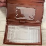 Vintage Avon Wallet Brown Faux Leather‎ Snake Accent Checkbook Clutch Photo 1