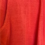 J.Jill Coral Red Linen Blend Open Front Cardigan Lightweight Layering L Size L Photo 5
