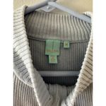 Shu Shu Full Zip Sweater Ribbed Long Sleeve Mock Neck Dusty Baby Blue Medium Photo 3