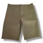 Loft  Women's Size M Olive Green Biker Shorts Wide Waistband Pull-On NWOT Photo 0
