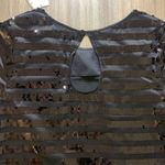 NWT Mimi Maternity Short Sleeve Sequin Mini Dress Size Small Black Photo 2