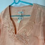 Malvin Hamburg Germany peach Linen Shirt Dress Size: M Size M Photo 7