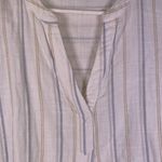 Madewell  White Park Popover Shirt in Textured Stripe Blouse Size Small EUC #2787 Photo 3
