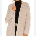 Tularosa Frida Fringe Cardigan Sweater Revolve Stone Tan Size Small S Photo 0
