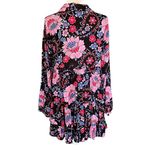 ZARA  Floral Babydoll Dress S Button Front Ruffle Tiered New Photo 1