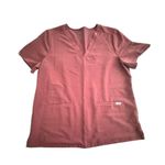 FIGS Technical Collection Casma V Neck Scrub Top Stretch XL Burgundy FW1100 Q1-5 Photo 9