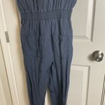 Joie  Women's Navy Jumpsuit linen blend size large Photo 12