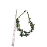 Multi strand green multi shaded statement necklace clover green chuncky necklace Photo 2