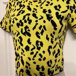 ZARA Leopard Animal Print, Black & Yellow Women Top Size Small Photo 2