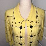 Ming Wang  Faux Decorative Button Open Front 3/4 Length Sleeve Cardigan Jacket Size M  Photo 1
