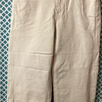 Old Navy women’s Cream Straight- wide Leg Jeans size 4 tall Photo 0