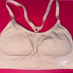 New Balance Blush Pink Sports Bra with Adjustable Straps Photo 0
