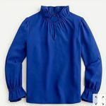 J.Crew  Ruffleneck Crepe Blouse Photo 0