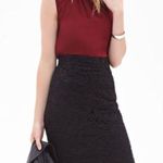 Forever 21 Black Crochet Lacy Pencil Skirt S Photo 4