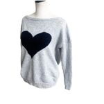 Boutique Heart Pullover Sweater Size XL Black Gray Scoop Neck Cabin Fall Comfy Photo 5