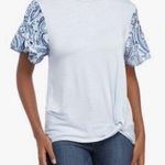 Sharagano White twist front paisley print flutter sleeve top size XL Photo 0