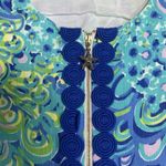 Lilly Pulitzer Cathy Shift Dress Size 4 Sea Blue Lillys Lagoon Tropical Beach Photo 3