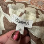 Vitamin A Playa Linen Boyfriend Shirt - Desert Flower EcoLinen designer summer L Photo 4