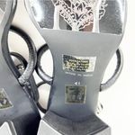 Free People NWT Parker Leather Chain Detail Heeled Sandal 11 Black Photo 7